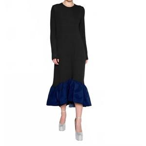 NEW MARIE SAINT PIERRE diggory long dress in black/navy